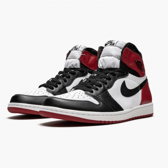 Nike Air Jordan 1 Retro High OG "Black Toe" White/Black-Varsity Red 555088 125 Basketball Shoes Mens AJ1 Sneakers