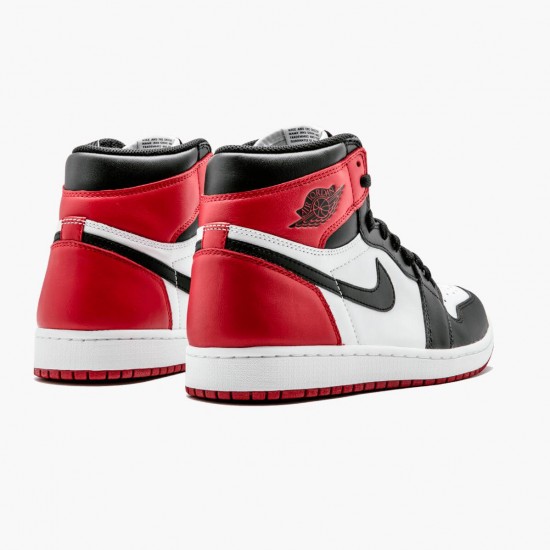 Nike Air Jordan 1 Retro High OG "Black Toe" White/Black-Varsity Red 555088 125 Basketball Shoes Mens AJ1 Sneakers