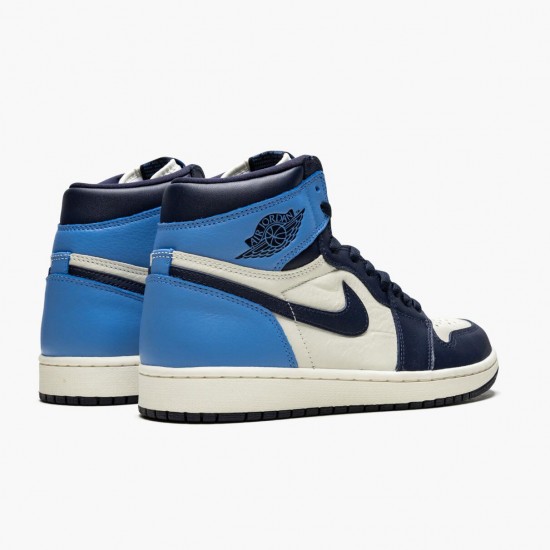 Nike Air Jordan 1 Retro High OG "Obsidian/University Blue" Basketball Shoes 555088 140 AJ1 Sneakers