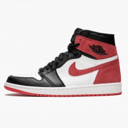 Nike Air Jordan 1 Retro High OG "Track Red" Summit White/Track Red-Black 555088 112 Mens/Womens AJ1 Jordan Sneakers