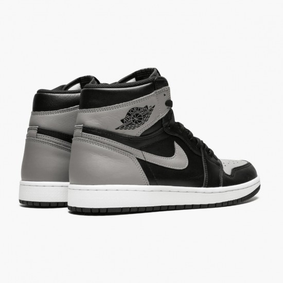 Nike Air Jordan 1 Retro High "Shadow" Black/Medium-Grey White 555088 013 Mens AJ1 Jordan Sneakers