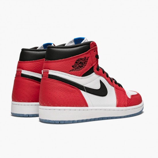 Nike Air Jordan 1 Retro High "Spider-Man Origin Story" Gym Red/Black-White-Photo Blue 555088 602 Mens AJ1 Jordan Sneakers