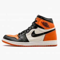 Nike Air Jordan 1 Retro "Shattered Backboard" Black/Starfish-Sail 555088 005 Mens AJ1 Jordan Sneakers