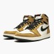 Nike Air Jordan 1 "Rookie of the Year" Golden Harvest/Black-Sail 555088 700 Mens/Womens AJ1 Jordan Sneakers