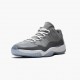 Air Jordan 11 Low "Cool Grey" Unisex Basketball Shoes 528895 003 Medium Grey/White-Gunsmoke AJ11 Black Jordan Sneakers