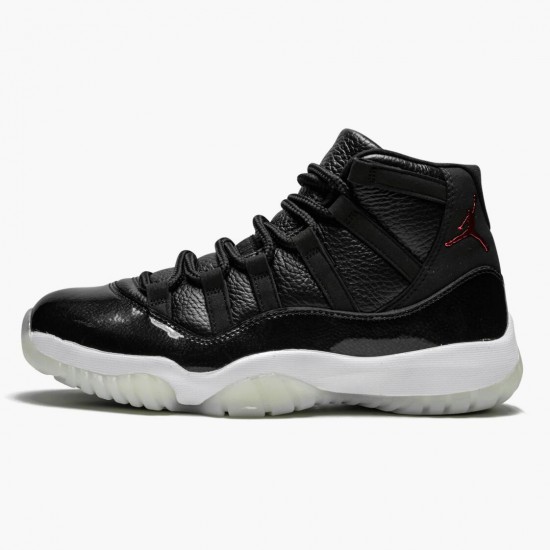 Air Jordan 11 Retro "72-10" Unisex Basketball Shoes 378037 002 Black Gym Red-White-Anthracite AJ11 Black Jordan Sneakers