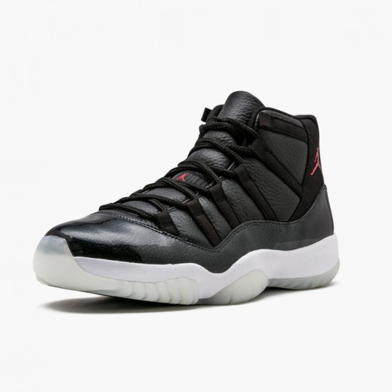 Air Jordan 11 Retro "72-10" Unisex Basketball Shoes 378037 002 Black Gym Red-White-Anthracite AJ11 Black Jordan Sneakers