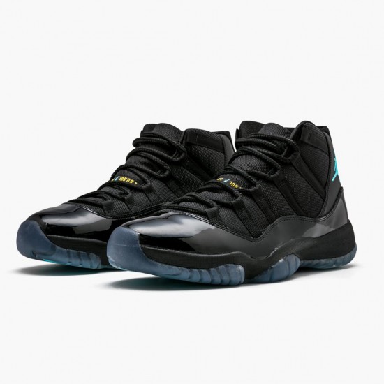 Air Jordan 11 Retro "Gamma Blue" Mens Basketball Shoes 378037 006 Black/Gamma Blue-Varsity Maize AJ11 Black Jordan Sneakers