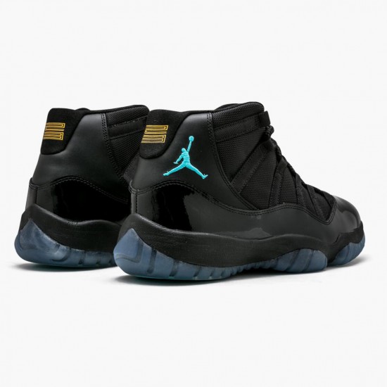 Air Jordan 11 Retro "Gamma Blue" Mens Basketball Shoes 378037 006 Black/Gamma Blue-Varsity Maize AJ11 Black Jordan Sneakers