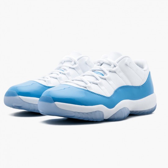 Air Jordan 11 Retro Low "University Blue" Unisex Basketball Shoes 528895 106 White/University Blue AJ11 Black Jordan Sneakers