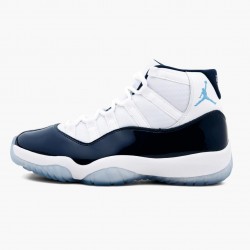 Air Jordan 11 Retro UNC "Win Like 82" Mens Basketball Shoes 378037 123 White/University Blue AJ11 Black Jordan Sneakers