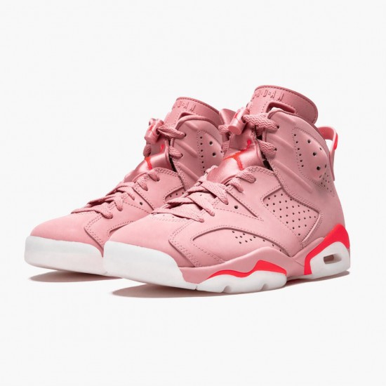 Air Jordan 6 Retro "Aleali May" WMNS Basketball Shoes CI0550 600 Rust Pink/Bright Crimson AJ6 Black Jordan Sneakers