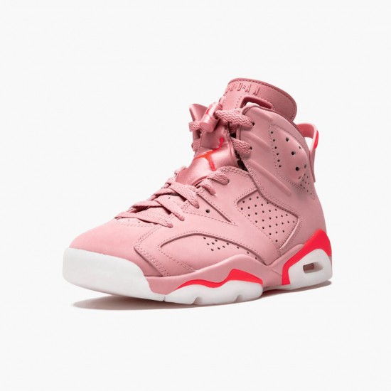 Air Jordan 6 Retro "Aleali May" WMNS Basketball Shoes CI0550 600 Rust Pink/Bright Crimson AJ6 Black Jordan Sneakers