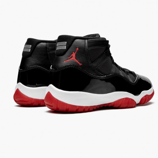 Nike Air Jordan 11 Retro "Bred” 2019 Black/White/Varsity-Red Basketball Shoes 378037 061 AJ11 Sneakers