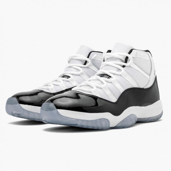 Nike Air Jordan 11 Retro "Concord" 2018  White/Black-Concord Basketball Shoes 378037 100 AJ11 Sneakers