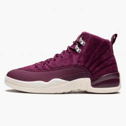 Air Jordan 12 Retro "Bordeaux" Mens AJ12 Basketball Shoes 130690 617 Bordeaux/Sail-Metallic Silver Jordan Sneakers