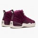 Air Jordan 12 Retro "Bordeaux" Mens AJ12 Basketball Shoes 130690 617 Bordeaux/Sail-Metallic Silver Jordan Sneakers