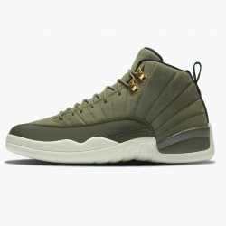 Air Jordan 12 Retro "Chris Paul Class of 2003" Mens AJ12 Basketball Shoes 130690 301 Olive Canvas/Sail/Black-Metall Jordan Sneakers