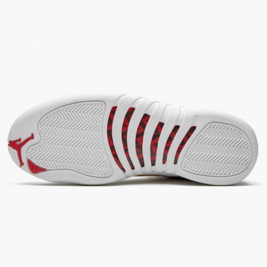 Air Jordan 12 Retro "FIBA" Unisex AJ12 Basketball Shoes 130690 107 White/University Red/Metallic Jordan Sneakers