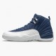 Air Jordan 12 Retro "Indigo" Mens AJ12 Basketball Shoes 130690 404 Stone Blue/Legend Blue-Obsidia Jordan Sneakers