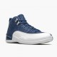 Air Jordan 12 Retro "Indigo" Mens AJ12 Basketball Shoes 130690 404 Stone Blue/Legend Blue-Obsidia Jordan Sneakers