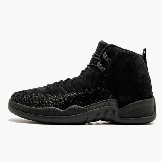 Air Jordan 12 Retro "OVO Black" Mens AJ12 Basketball Shoes 873864 032 Black/Black-Metallic Gold Jordan Sneakers