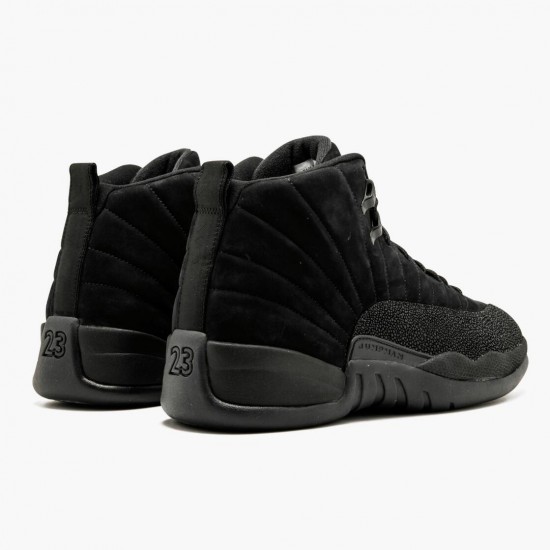 Air Jordan 12 Retro "OVO Black" Mens AJ12 Basketball Shoes 873864 032 Black/Black-Metallic Gold Jordan Sneakers