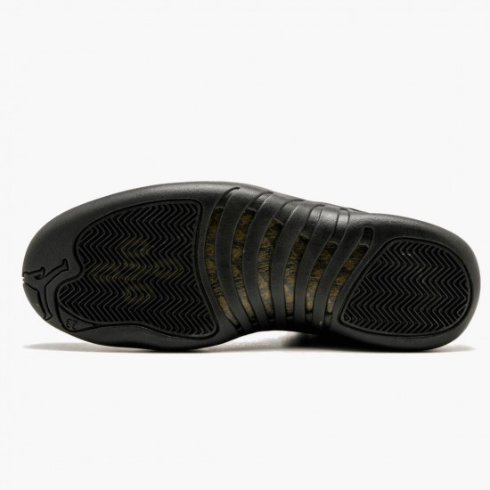 Air Jordan 12 Retro "OVO Black" Mens AJ12 Basketball Shoes 873864 032 Black/Black-Metallic Gold Jordan Sneakers