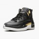 Air Jordan 12 Retro "Reptile" Unisex AJ12 Basketball Shoes AO6068 007 Black/Metallic-Gold White Jordan Sneakers