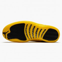 Air Jordan 12 Retro "University Gold" Mens AJ12 Basketball Shoes 130690 070 Black/Black-University Gold Jordan Sneakers