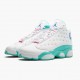 Air Jordan 13 Retro "Aurora Green" Womens Basketball Shoes White/Soar/Aurora-Green-Digita 439358 100 AJ13 Jordan Sneakers