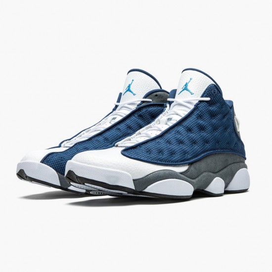 Air Jordan 13 Retro "Flint" Unisex Basketball Shoes Navy/Flint Grey-White-Universi 414571 404 AJ13 Jordan Sneakers