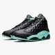 Air Jordan 13 Retro "Island Green" Mens Basketball Shoes Black/Island Green/Metallic Si 414571 030 AJ13 Jordan Sneakers