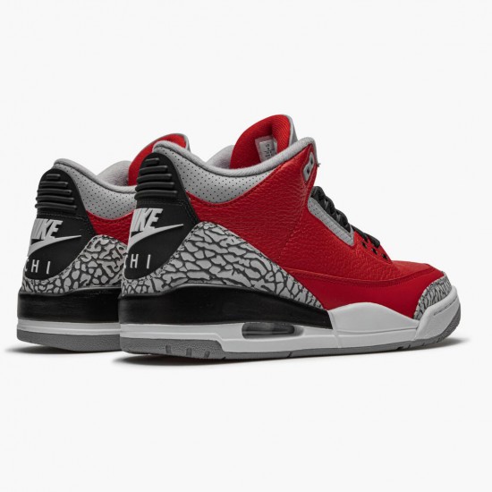 Air Jordan 3 Retro "Fire Red Cement" Mens Basketball Shoes CU2277 600 Varsity Red AJ3 Jordan Sneakers