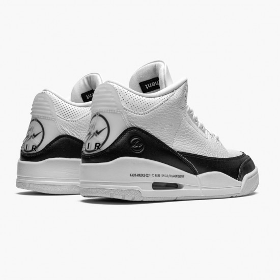 Air Jordan 3 Retro "Fragment" Unisex Basketball Shoes DA3595 100 White/Black-White AJ3 Jordan Sneakers