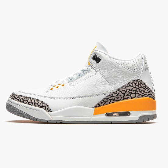 Air Jordan 3 Retro "Laser Orange" Unisex Basketball Shoes CK9246 108 White/Laser Orange-Cement Grey AJ3 Jordan Sneakers