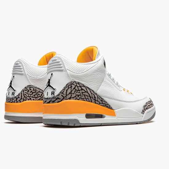 Air Jordan 3 Retro "Laser Orange" Unisex Basketball Shoes CK9246 108 White/Laser Orange-Cement Grey AJ3 Jordan Sneakers