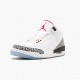 Air Jordan 3 Retro NRG "Mocha" Mens Basketball Shoes 923096 101 White/Fire Red-Cement Grey AJ3 Jordan Sneakers