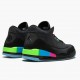 Air Jordan 3 Retro "Quai54" Unisex Basketball Shoes AT9195 001 Black/Black-Electric Green AJ3 Jordan Sneakers