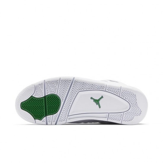 Air Jordan 4 Retro "Metallic Green" Unisex Basketball Shoes CT8527 113 White/Metallic Silver-Pine Gre AJ4 Jordan Sneakers