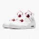 Air Jordan 4 Retro "Metallic Red" Unisex Basketball Shoes CT8527 112 White/Metallic Silver-Univers AJ4 Jordan Sneakers