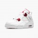 Air Jordan 4 Retro "Metallic Red" Unisex Basketball Shoes CT8527 112 White/Metallic Silver-Univers AJ4 Jordan Sneakers