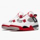 Air Jordan 4 Retro OG "Fire Red" 2020 Mens Jordan Sneakers White/Fire Red-Black-Tech Grey Basektball Shoes DC7770 160