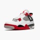 Air Jordan 4 Retro OG "Fire Red" 2020 Mens Jordan Sneakers White/Fire Red-Black-Tech Grey Basektball Shoes DC7770 160