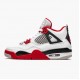 Air Jordan 4 Retro OG GS "Fire Red" 2020 Mens Jordan Sneakers 408452 160 White/Fire Red-Black-Tech Grey Basketball Shoes