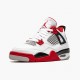 Air Jordan 4 Retro OG GS "Fire Red" 2020 Mens Jordan Sneakers 408452 160 White/Fire Red-Black-Tech Grey Basketball Shoes