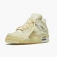 Air Jordan 4 Retro Off-White "Sail" Unisex Jordan Sneakers Sail/Muslin-White-Black Basektball Shoes CV9388 100