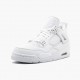 Air Jordan 4 Retro "Pure Money" Unisex Basketball Shoes 308497 100 White/Metallic Silver AJ4 Jordan Sneakers