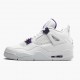 Air Jordan 4 Retro "Purple Metallic" Unisex Jordan Sneakers White/Metallic Silver-Court Pu Basektball Shoes CT8527 115