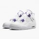 Air Jordan 4 Retro "Purple Metallic" Unisex Jordan Sneakers White/Metallic Silver-Court Pu Basektball Shoes CT8527 115